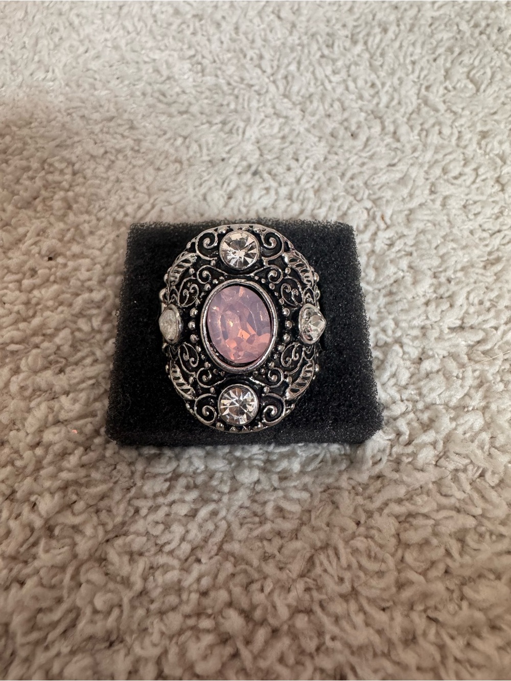 Paparazzi Pink Oval Filigree Cocktail Ring
